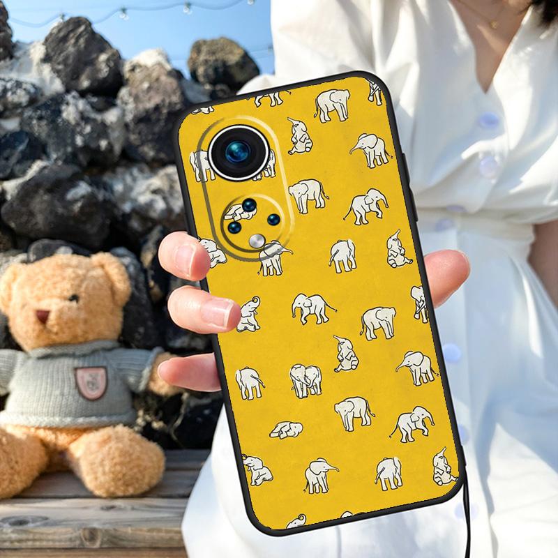 Милый чехол для телефона с изображением слоненка для Honor 90 Lite 50 70 Magic 5 6 Pro X6 X7 X8 X9 X6a X7a X8a X9a X9b X8b Cover