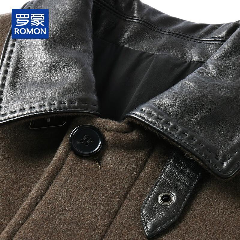 ROMON Мужское полупальто средней длины из смесовой кашемировой шерсти