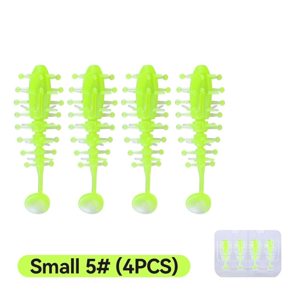 4Pcs/Set Floating TPE Material Lure 6cm 2.3g Soft Fishing Lure Fishing Accessories