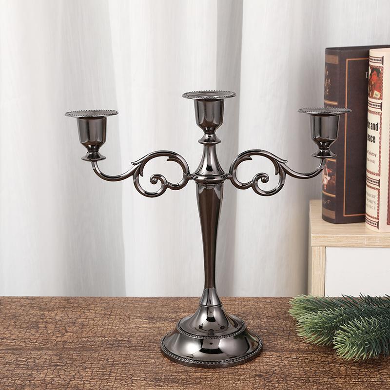 Candle Holders Luxury Vintage Metal Candle Holder Candlestick Candle Holder for Weeding Party Dinning Decoration
