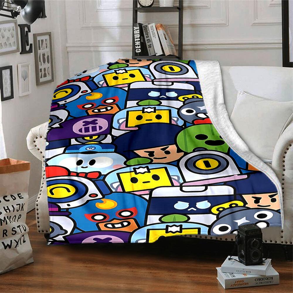 1pc Robot Toy Print Blanket   Lightweight Flannel Throw Blanket For Sofa, Bed, Living Room, Office, Outdoor Travel, Camping