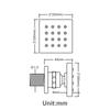 Настенные массажные душевые форсунки из латуни, аксессуары для душа для ванной комнаты, квадратный золотой соединитель G1/2, гарантия 5 лет