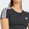 Adidas Футболка Essentials с 3 полосками, женские топы, черные IR6111