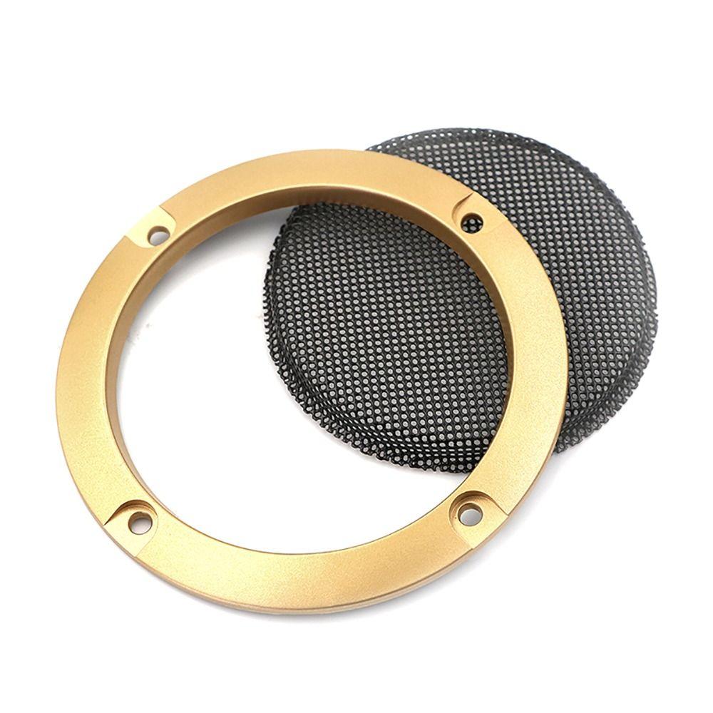 2Pcs Plastic Speaker Protective Grill Decorative Speaker Mesh Circle Speaker Protective Accessory