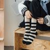 Вязаные хлопковые женские носки осень-зима Харадзюку винтажные уличные носки британский стиль школьные носки для девочек эластичные длинные носки