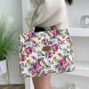 Portable Floral Print Tote Bag Large Capacity Mommy Bag Shopping Casual Handbag Travel