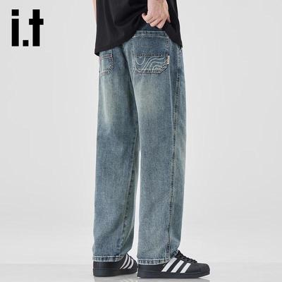 Izzue it Мужские джинсы из лиоцелла Tencel свободного кроя