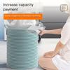 Складные минималистичные полосатые корзины для белья, многоразовый складной органайзер для хранения для ванной комнаты, спальни, игрушек, одежды, дома, 1 шт.