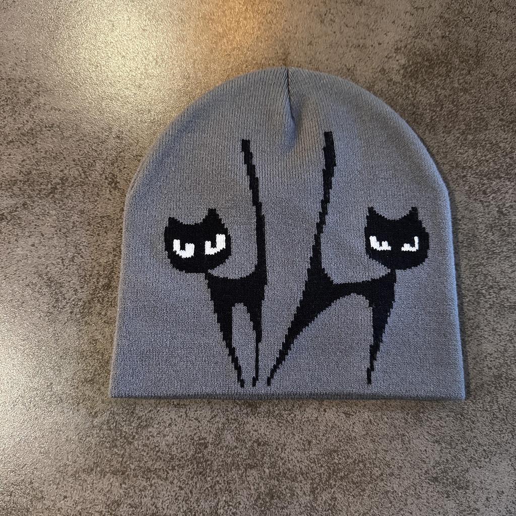 Knit Street Urban Hat With Ear Protection Fox Embroidery Design For Daily