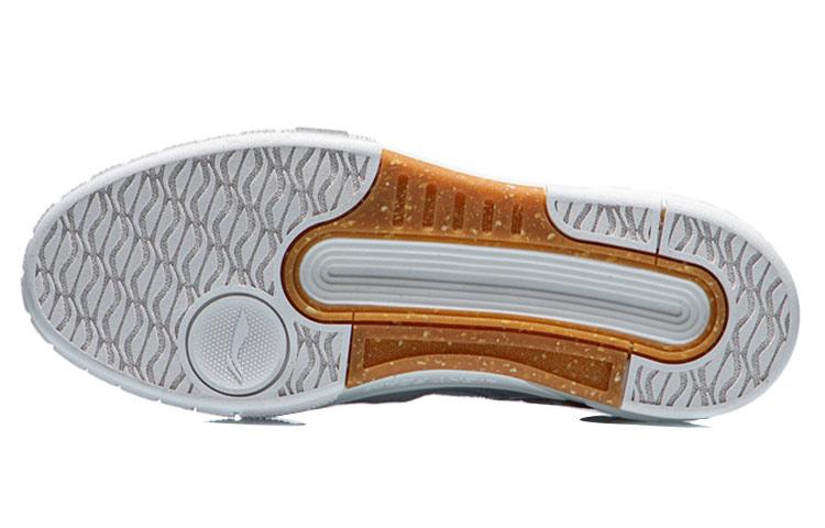 Li Ning Утреннее Сияние Утреннее Сияние Нескользящие Износостойкие Низкие Скейтборд-Ботинки Женские Серый Белый AGCR192-2