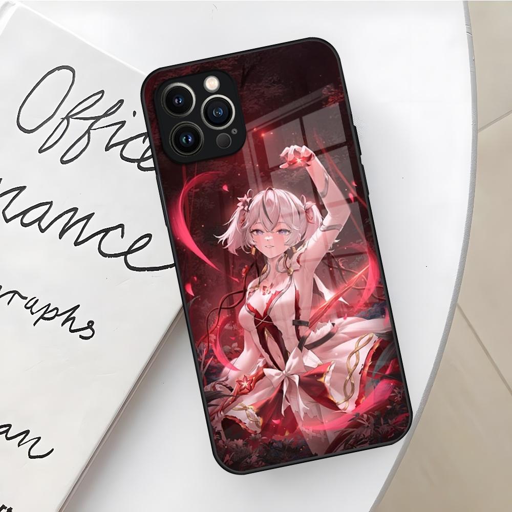 Чехол для телефона Wuthering Waves для iPhone 16 15 14 12 11 13 Pro Max Mini X Xr Xs Se 8 Plus Стеклянная крышка