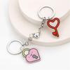 Creative Acrylic Couples Key Chain Heart-Shaped Lock Keyring Pendant Bag Charm Gift for Valentines Day Or Anniversary