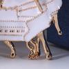 Shape Brooch Pin Alloy Musical Instrument Shining Rhinestone Decor Coat
