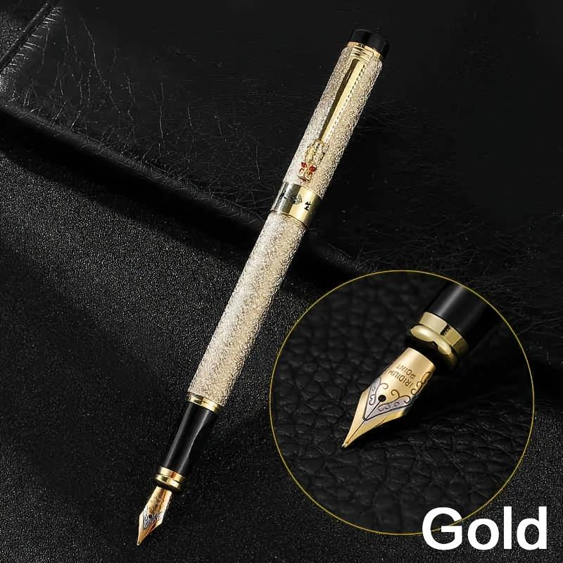 STONEGO Luxury Dragon Crystal Diamond Ink Fountain Pen Office Business Men Siganture Metal PenGood product