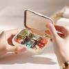 Durable 7-Day PP Plastic Pill Organizer Weekly Medicine Case with 6 Compartments Portable & Easy to Use Food Contact Material