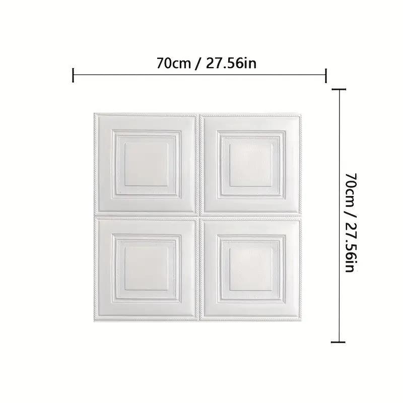 70см*70см 3D Декор для комнаты Теплое украшение Самоклеящиеся наклейки на стену Пена Водонепроницаемые противоударные обои Потолочный фон