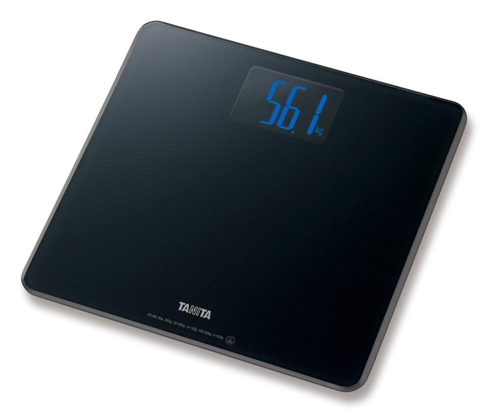 TANITA Весы 200 кг Подсветка цифровая черная BK Включение при езде HD-366