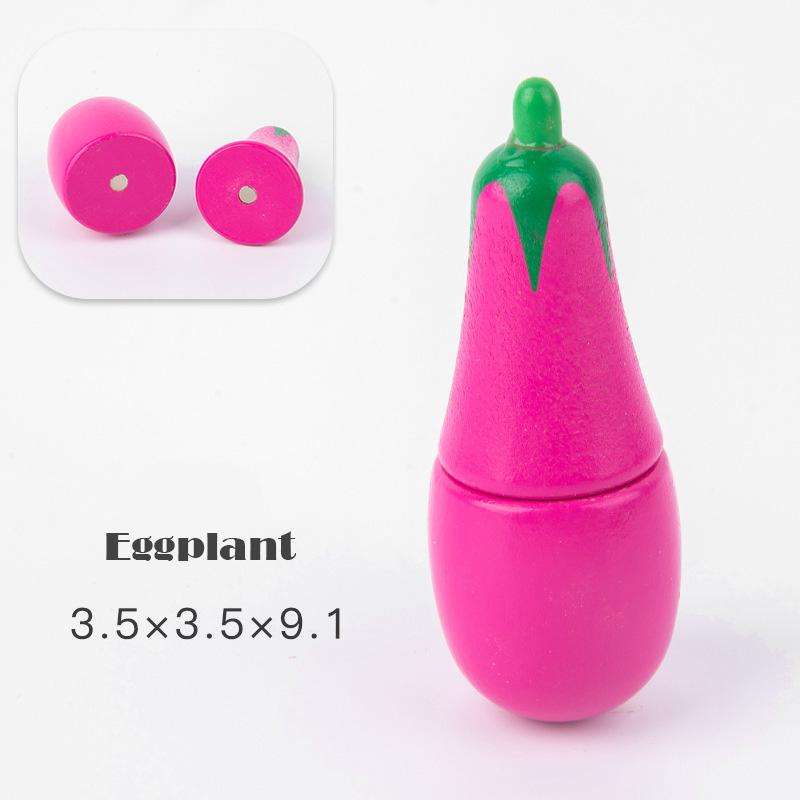 Имитация кухни Игрушка для ролевых игр Магнитные деревянные режущие фрукты овощи Классическая игра Монтессо Развивающие игрушки для детей