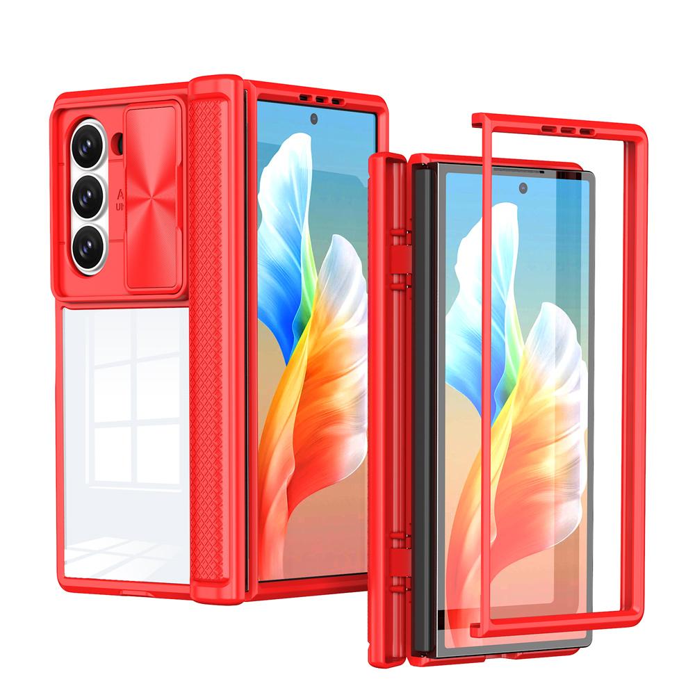 Прозрачный чехол для телефона с защитой шарниров для Samsung Z Fold 6 5 Fold6 Fold5 5G противоударный прозрачный акриловый защитный чехол