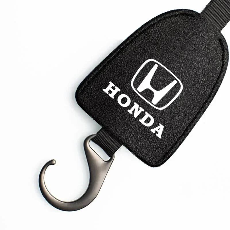 Для Honda 1/2 шт. Кожаные крючки на спинку сиденья автомобиля Портативная вешалка для сумки Для Honda Civic Odyssey Vezel Accord Pilot Fit XRV CRV HR