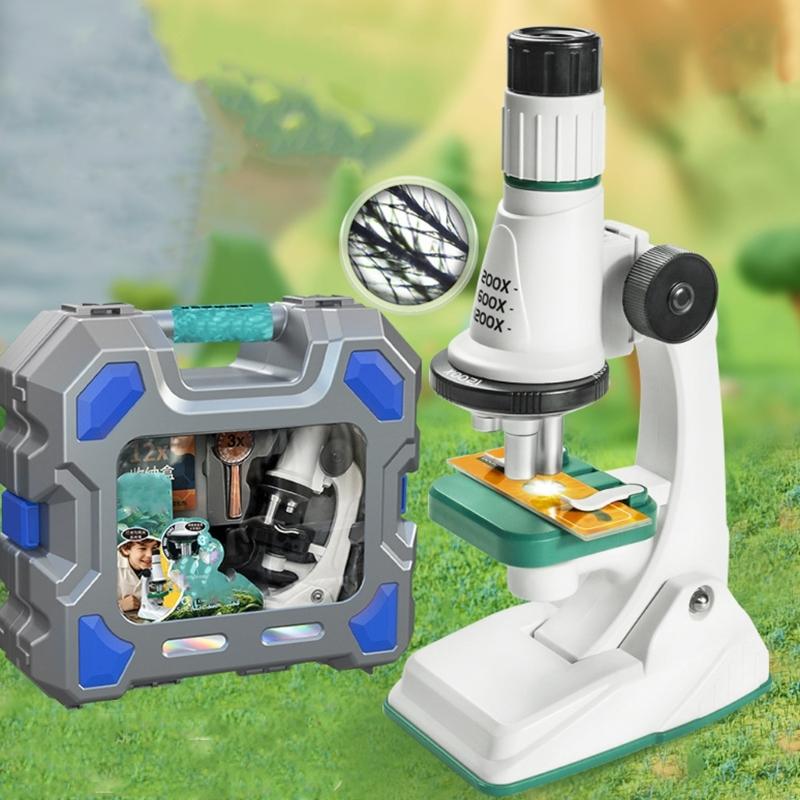Exploration Microscope Set Portable Science Lab Tool For Boys Girls Interactive STEM Learning Activity