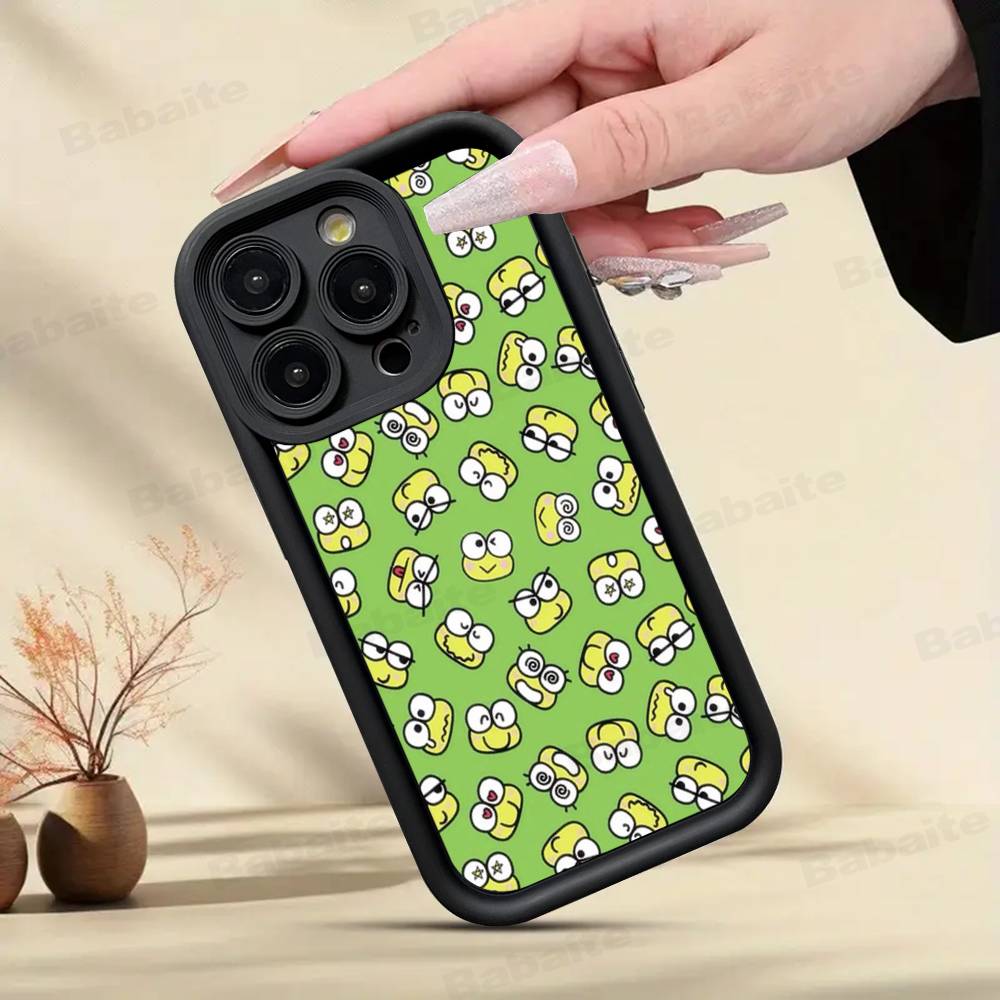 Милый Мультяшный Чехол для Телефона K-Keroppis Для IPhone 11 12 13 16 15 17 14 Pro Max Мягкий Силиконовый Чехол Funda