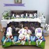 Olympique Lyonnais Football Team Pattern Bedding Home Decoration Birthday Gift (1 * duvet cover + 2 * pillowcase, without core)