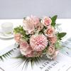 Pink Artificial Flower Bouquet 12.2 X 7.5in Fake Flower Craft For Wedding Decoration