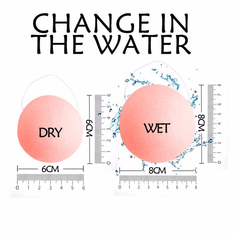 Губка для мытья лица Konjac Konnyaku Exfoliator Очищающая губка Уход за лицом Инструменты для макияжа