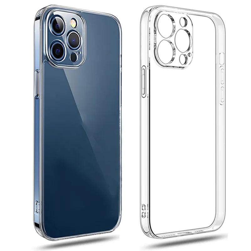 Противоударный кристально чистый чехол для телефона iPhone 14 12 11 13 Pro Max Plus, мягкий силиконовый чехол-бампер