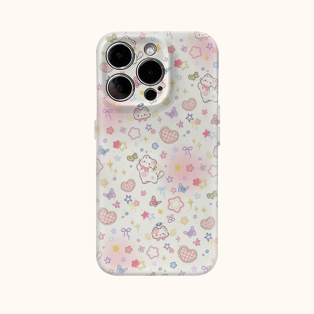 Ангельский Котенок ПастельДля Магнитного Чехла для Телефона для IPhone 17 16 15 14 13 Pro Max Plus Одиночный Двойной Слой Прочный Чехол