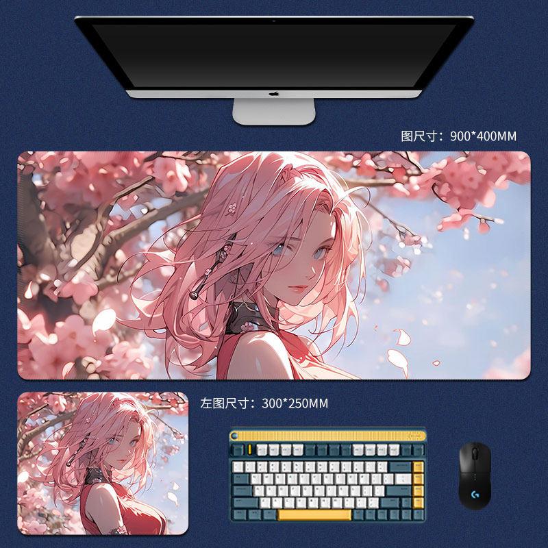 New Boys Anime Leather Mouse Pad Oversized Naruto Nonslip Mouse Pad Table Mat Office Keyboard Pad Gaming Esports Keyboard Pad