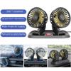 Adjustable Dual-Head Mini Car Fan for Summer