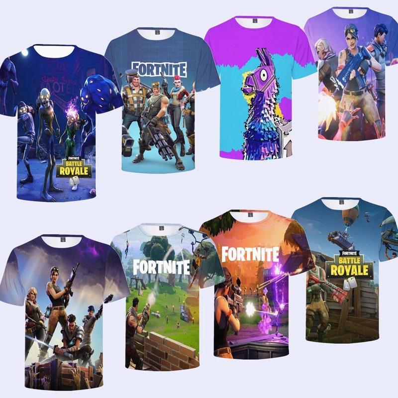 Футболки Fortnite 3D Лучшая видеоигра Battle Royale С коротким рукавом Дышащие
