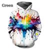 Colour Mixed-ink Blob-Colou 3D Print Hoodies Men Women Oversized Hoodie Pullovers Hooded Sweatshirt Tracksuits Coat Kid Clothing