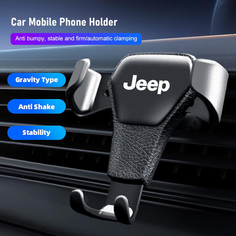 Gravity Car Mount GPS Phone Holder Vent Stand Accessories For Jeep Grand Cherokee Wrangler JK Gladiator Compass Renegade Recon