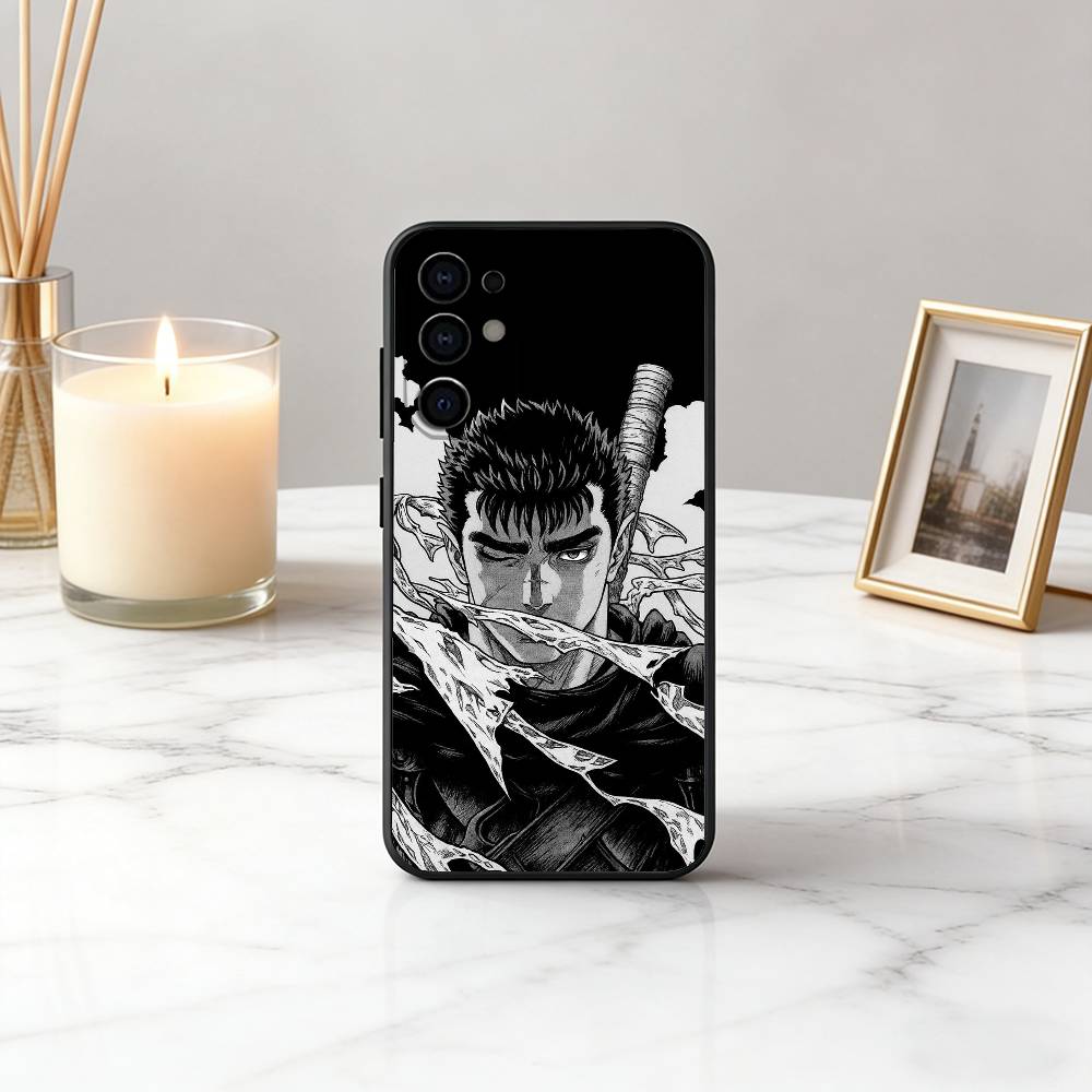 Классический чехол для телефона B-Berserk BG G-Guts Черный Силиконовый Мягкий Для Samsung S25,S24,S21,S22,S23,S30,Ultra,S20,Plus,Fe,Lite