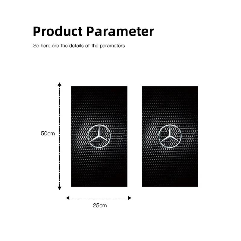 AABGT1 2Pcs Car Emblem Center Pillar Sticker Anti-scratch Protective Film For Mercedes Benz AMG W206 W203 W205 W220 W211 W212 W201 W210