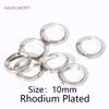 Multi Types 14K/18K Gold Plated Brass Round Bead Frame Connectors Spacers Bead,For Jewelry Making DIY Bracelet Making Supplies