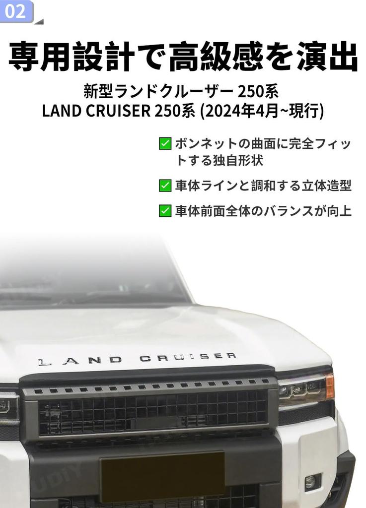 HUDIY Новый Land Cruiser 250 Серии Передний LAND CRUISER 250 Серии 2024 Капот Логотип Автомобиля ABS 3D Заказной Экстерьер Включена Японская Инструкция Эмблема,