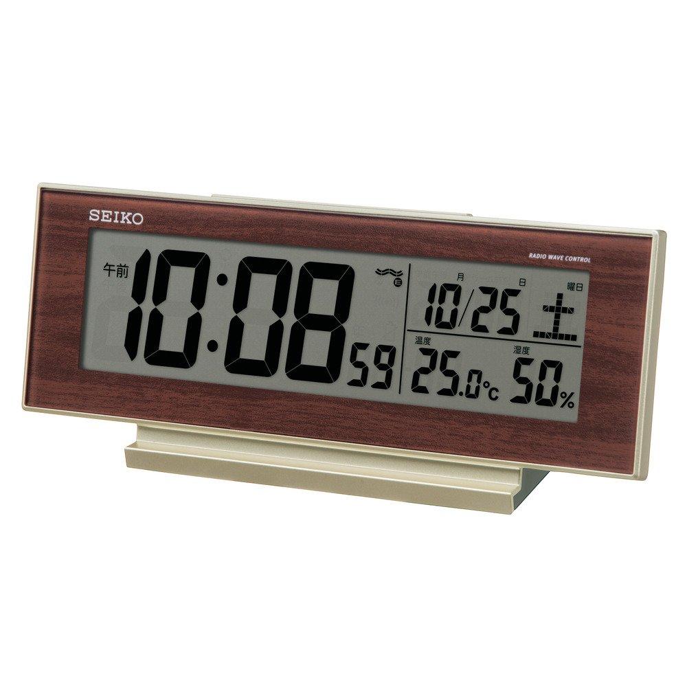 Seiko Clock Alarm Clock Table Clock Natural Table Clock Always On Light Golden Wood Grain X X SQ788B 03 Pearl/Partial 8.3 20.6 5.0cm