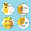 Ducky Caps Keychain Fidget Toy Quacking Duck Stress Reliever ABS Plastic Rattle Reducer Key Pendant