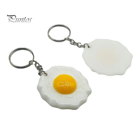 Брелок с жареным яйцом, имитация мужчин и женщин, унисекс, портативный, из твердой смолы, DIY, ремесленный рюкзак, орнамент, яйцо, кольцо, кулон, студенческие принадлежности