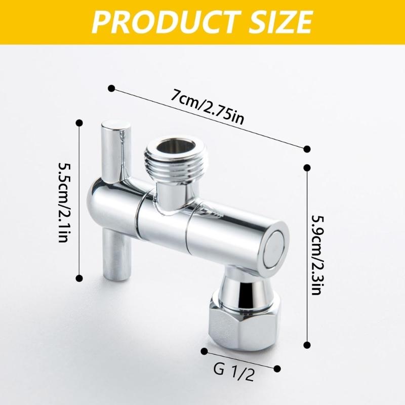 Adjust Shower Arm Extension 360 Degree Rotatable All Metal Adapters Universal 1/2 Thread Space Saving for Bathroom