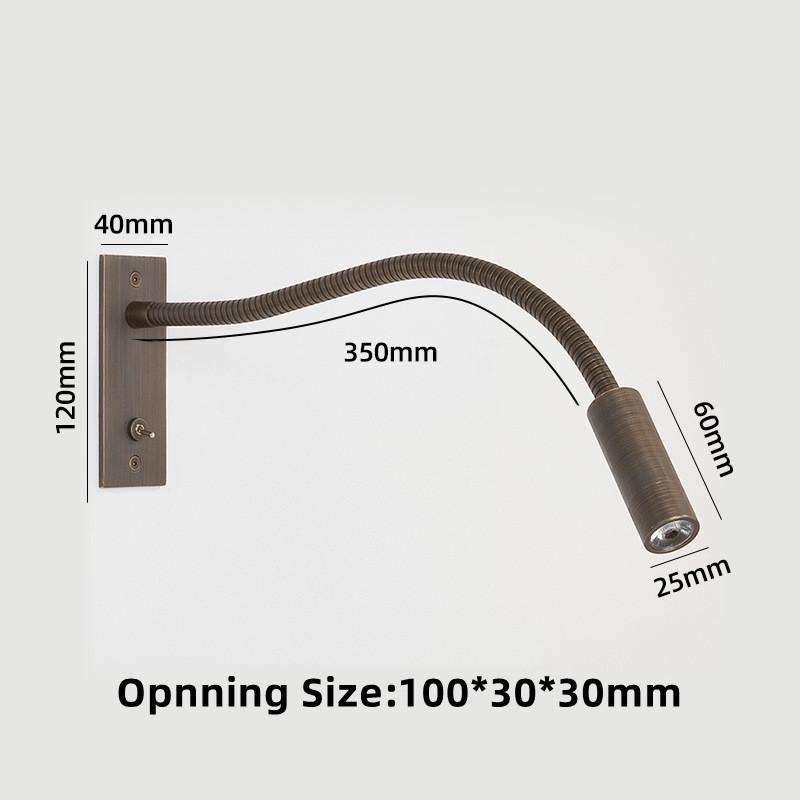 Светодиодный гибкий настенный светильник для чтения на гибкой ножке, современный настенный светильник для спальни, прикроватный светильник, точечные светильники для инженерного кабинета отеля