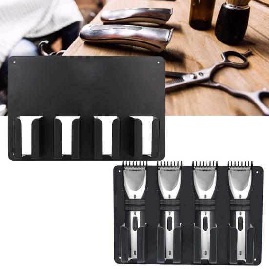 Настенный держатель для парикмахерской машинки для стрижки волос, стойка для хранения парикмахерских принадлежностей