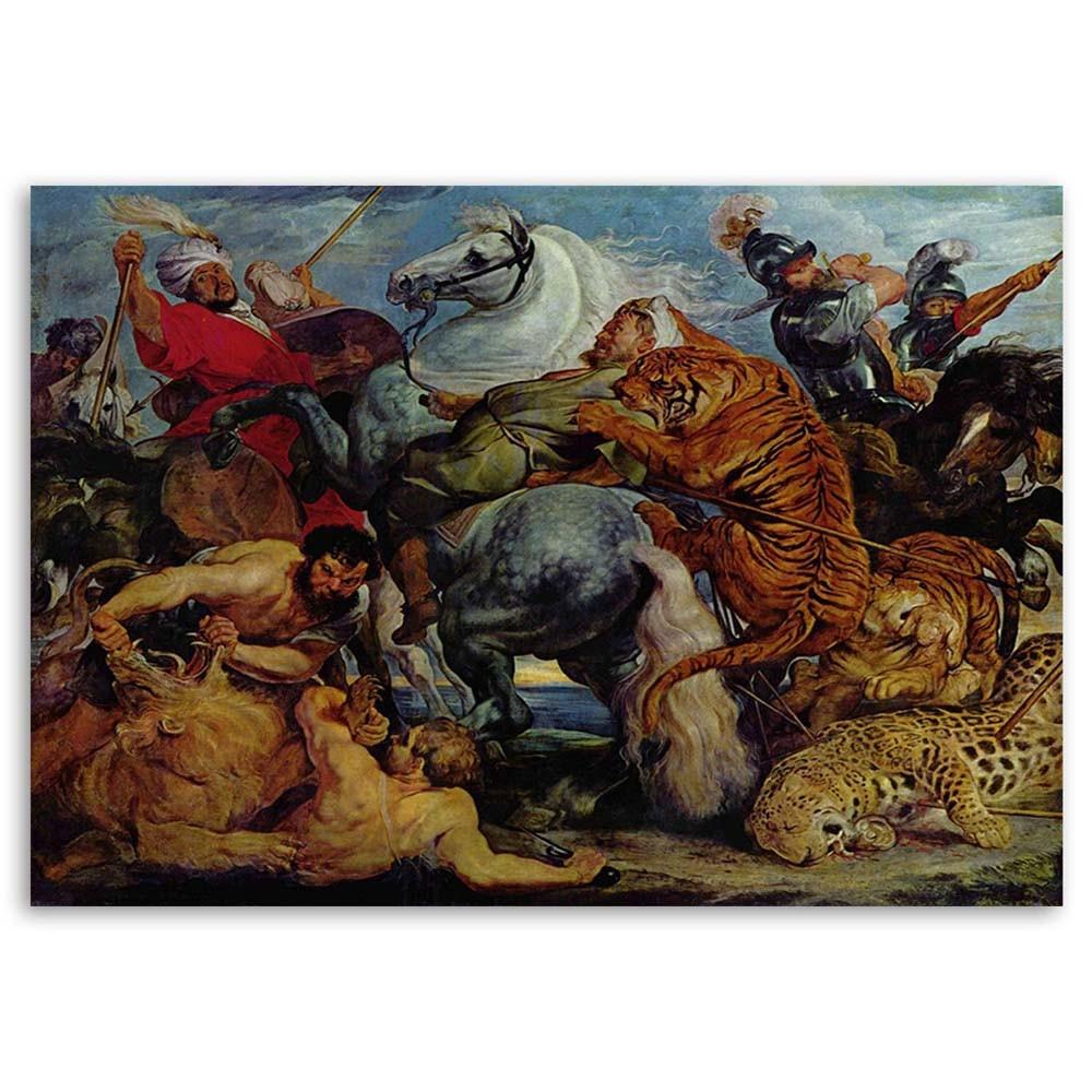 Canvas print, Hunt for the tiger - P. P. Rubens reproduction