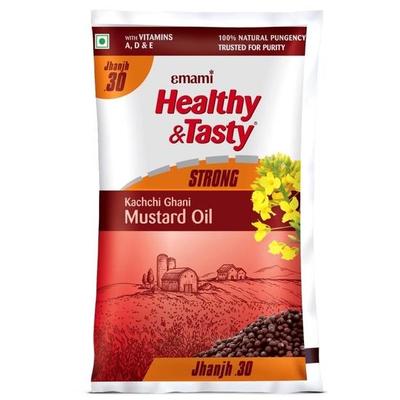 Масло горчичное Emami Healthy and Tasty Strong Kachchi Ghani, пакет, 825 г.