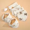 Cotton Baby Saliva Towel With Gauze, Six Layers For Newborns, Waterproof Bib Cartoon, Absorbent And Stain Resistant Bib