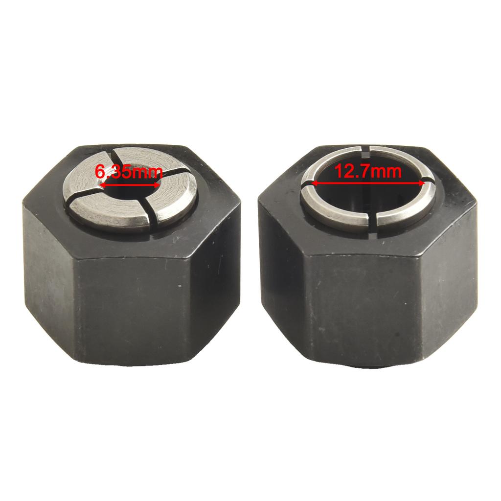 DW6214 Nut Router Accessory 1 2 Inch Chuck 1 4 Inch Chuck Metal Material Replacement For Bosch 2610906283 For DW616M